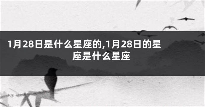 1月28日是什么星座的,1月28日的星座是什么星座
