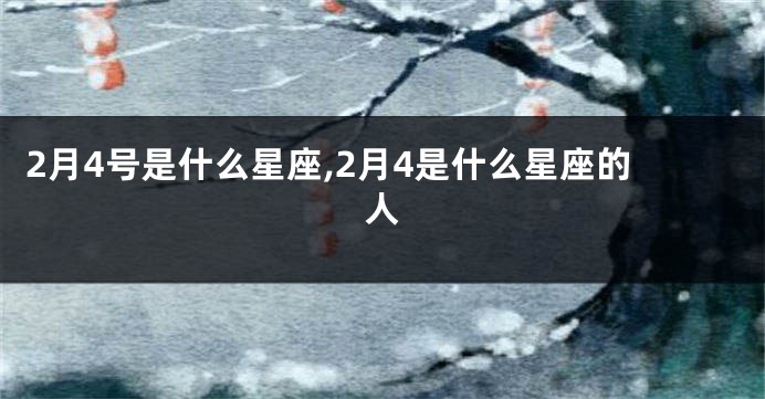 2月4号是什么星座,2月4是什么星座的人