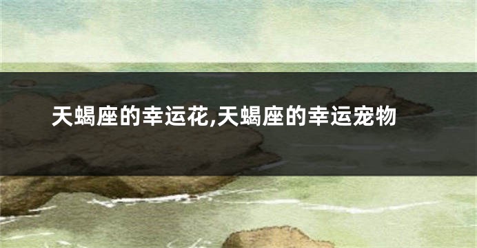 天蝎座的幸运花,天蝎座的幸运宠物