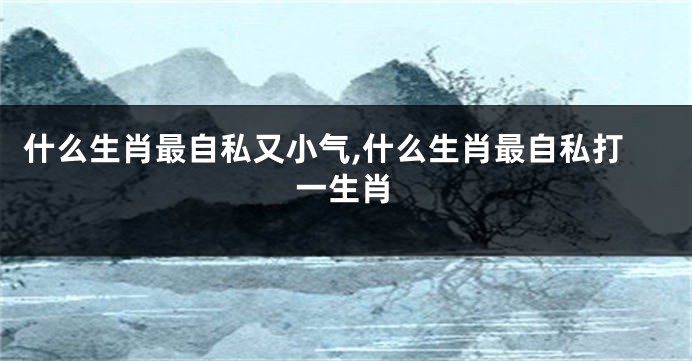什么生肖最自私又小气,什么生肖最自私打一生肖
