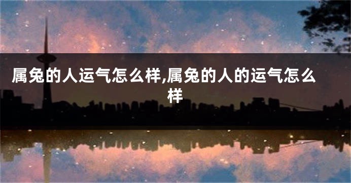 属兔的人运气怎么样,属兔的人的运气怎么样