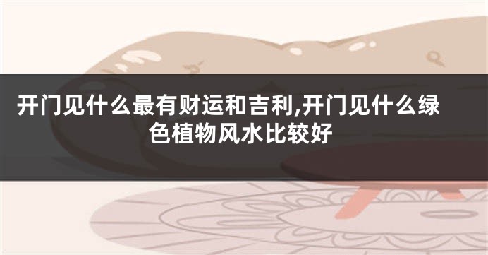 开门见什么最有财运和吉利,开门见什么绿色植物风水比较好