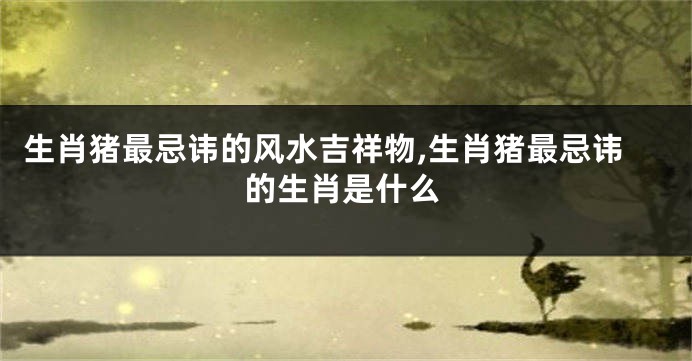 生肖猪最忌讳的风水吉祥物,生肖猪最忌讳的生肖是什么