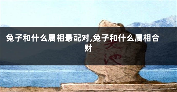兔子和什么属相最配对,兔子和什么属相合财