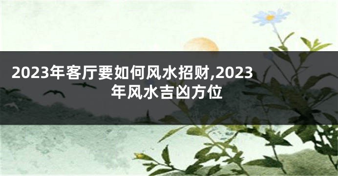 2023年客厅要如何风水招财,2023年风水吉凶方位