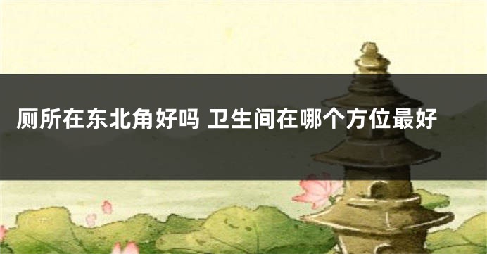 厕所在东北角好吗 卫生间在哪个方位最好