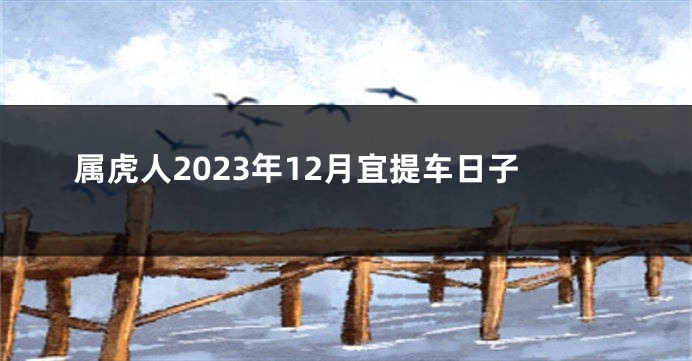 属虎人2023年12月宜提车日子