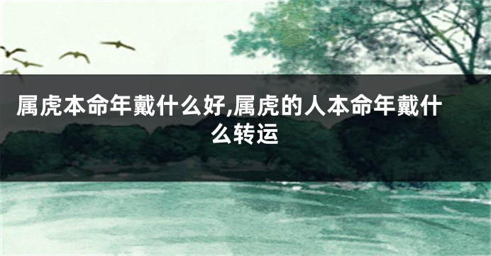 属虎本命年戴什么好,属虎的人本命年戴什么转运