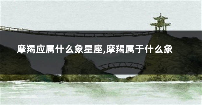 摩羯应属什么象星座,摩羯属于什么象