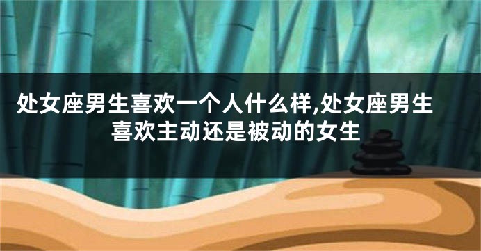 处女座男生喜欢一个人什么样,处女座男生喜欢主动还是被动的女生
