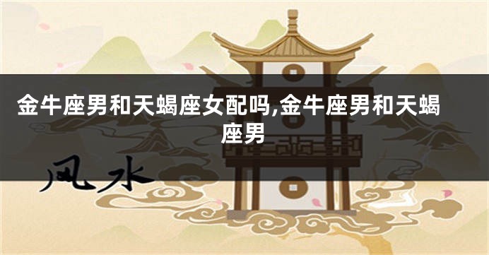 金牛座男和天蝎座女配吗,金牛座男和天蝎座男