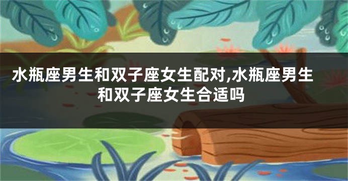 水瓶座男生和双子座女生配对,水瓶座男生和双子座女生合适吗