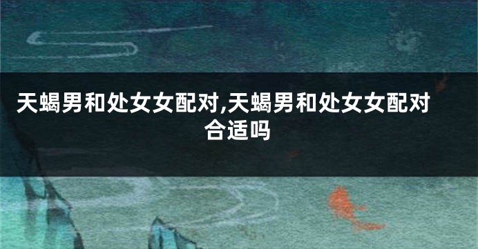 天蝎男和处女女配对,天蝎男和处女女配对合适吗