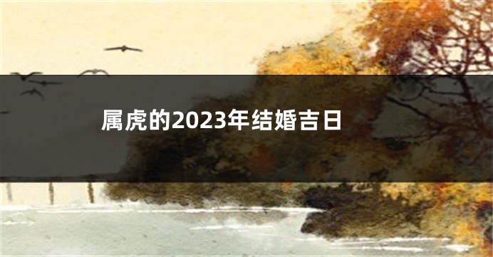 属虎的2023年结婚吉日