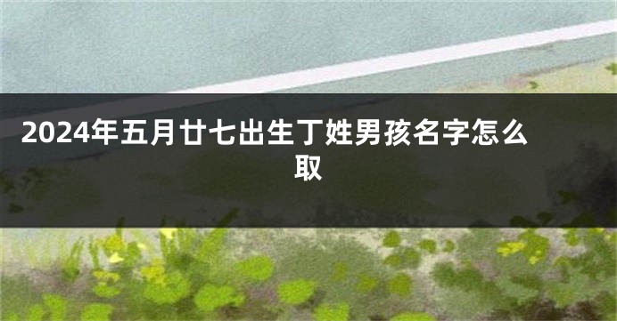 2024年五月廿七出生丁姓男孩名字怎么取