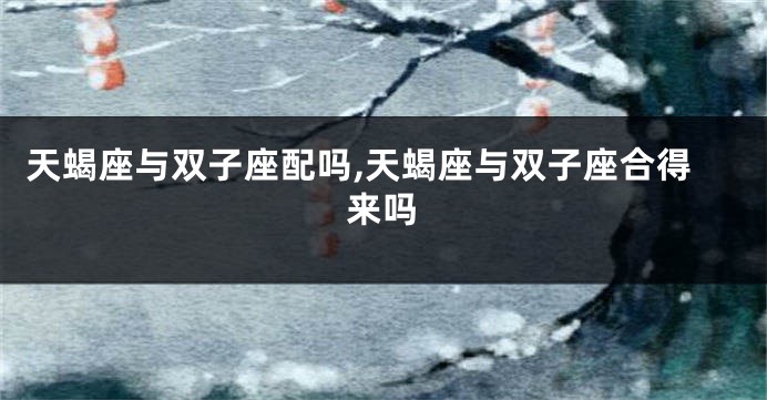 天蝎座与双子座配吗,天蝎座与双子座合得来吗