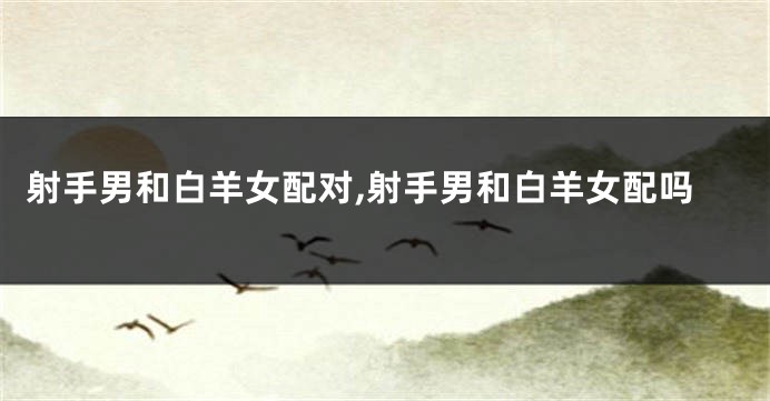 射手男和白羊女配对,射手男和白羊女配吗