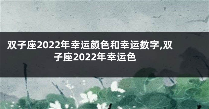 双子座2022年幸运颜色和幸运数字,双子座2022年幸运色