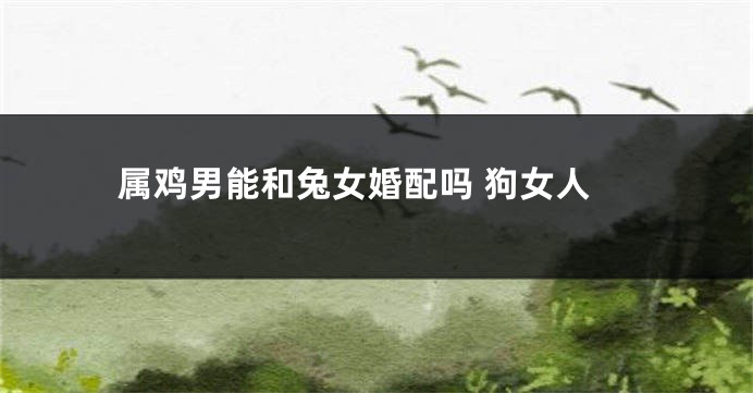属鸡男能和兔女婚配吗 狗女人