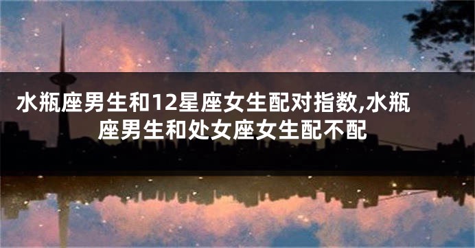 水瓶座男生和12星座女生配对指数,水瓶座男生和处女座女生配不配