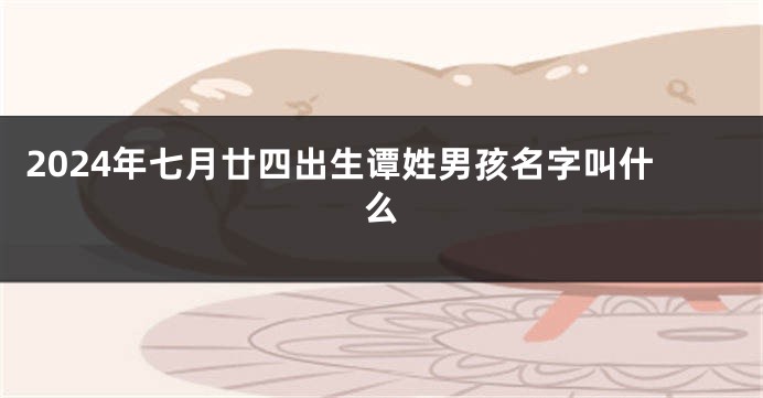 2024年七月廿四出生谭姓男孩名字叫什么