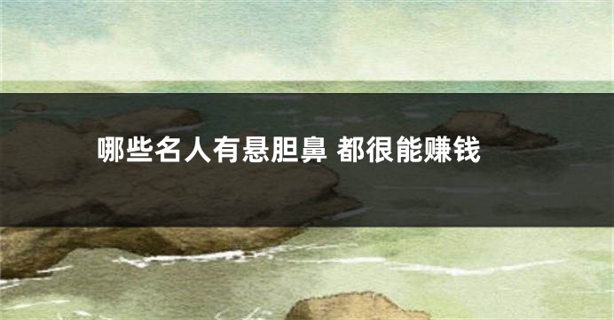哪些名人有悬胆鼻 都很能赚钱
