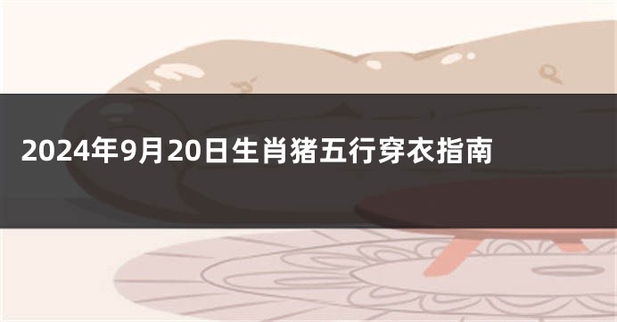 2024年9月20日生肖猪五行穿衣指南