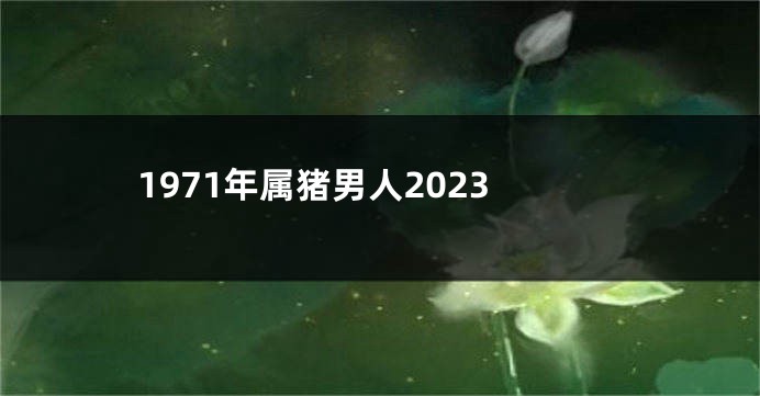 1971年属猪男人2023
