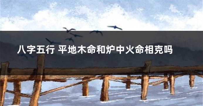 八字五行 平地木命和炉中火命相克吗