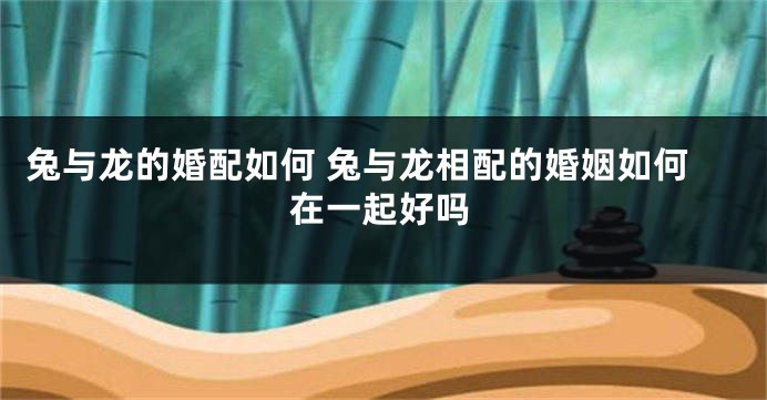 兔与龙的婚配如何 兔与龙相配的婚姻如何在一起好吗