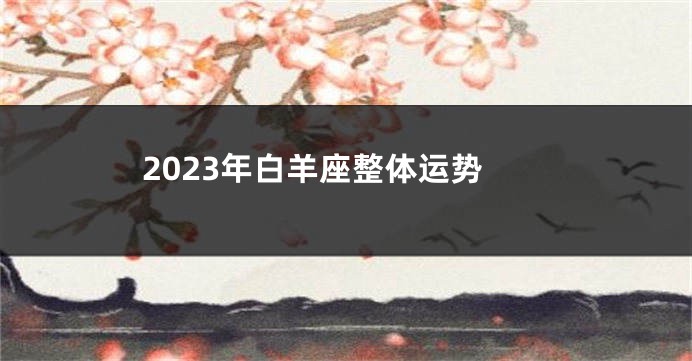 2023年白羊座整体运势