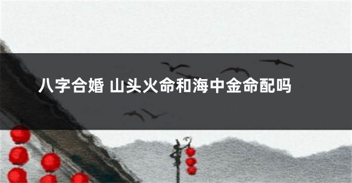八字合婚 山头火命和海中金命配吗