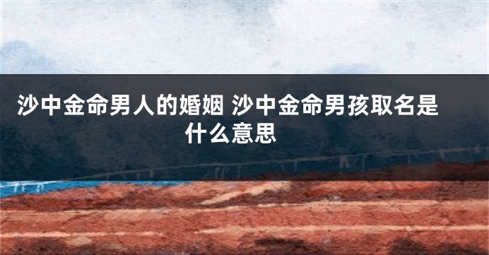 沙中金命男人的婚姻 沙中金命男孩取名是什么意思 