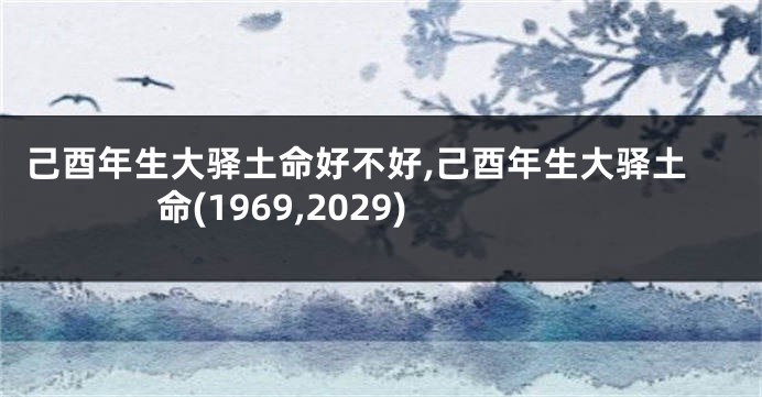 己酉年生大驿土命好不好,己酉年生大驿土命(1969,2029)