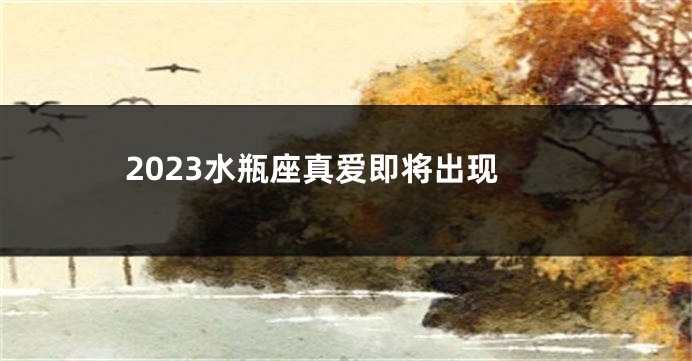 2023水瓶座真爱即将出现