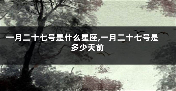一月二十七号是什么星座,一月二十七号是多少天前