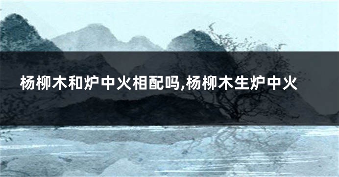 杨柳木和炉中火相配吗,杨柳木生炉中火