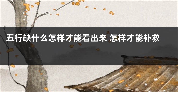 五行缺什么怎样才能看出来 怎样才能补救 