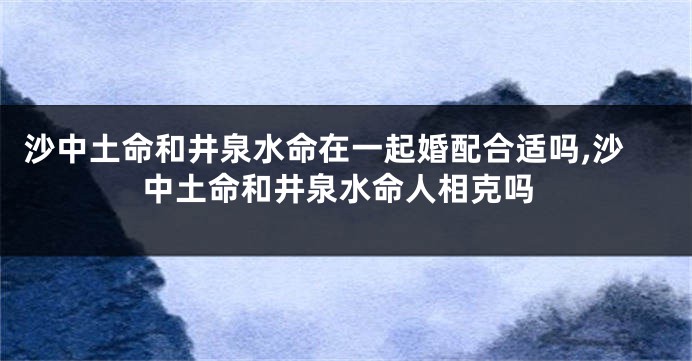 沙中土命和井泉水命在一起婚配合适吗,沙中土命和井泉水命人相克吗