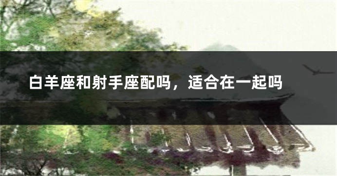 白羊座和射手座配吗，适合在一起吗 