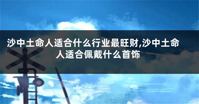 沙中土命人适合什么行业最旺财,沙中土命人适合佩戴什么首饰
