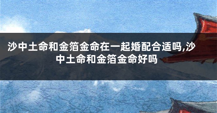 沙中土命和金箔金命在一起婚配合适吗,沙中土命和金箔金命好吗