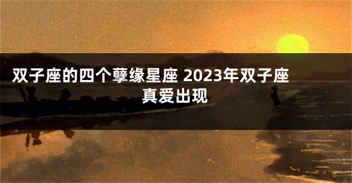 双子座的四个孽缘星座 2023年双子座真爱出现