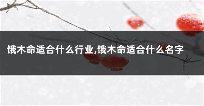 饿木命适合什么行业,饿木命适合什么名字