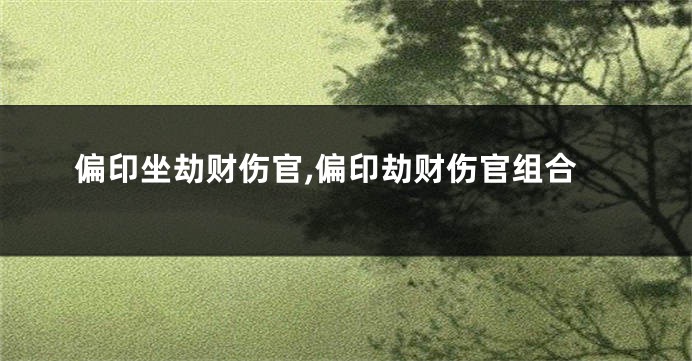 偏印坐劫财伤官,偏印劫财伤官组合