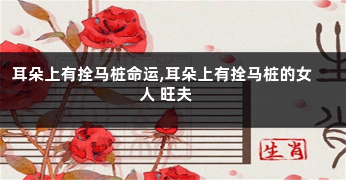 耳朵上有拴马桩命运,耳朵上有拴马桩的女人 旺夫