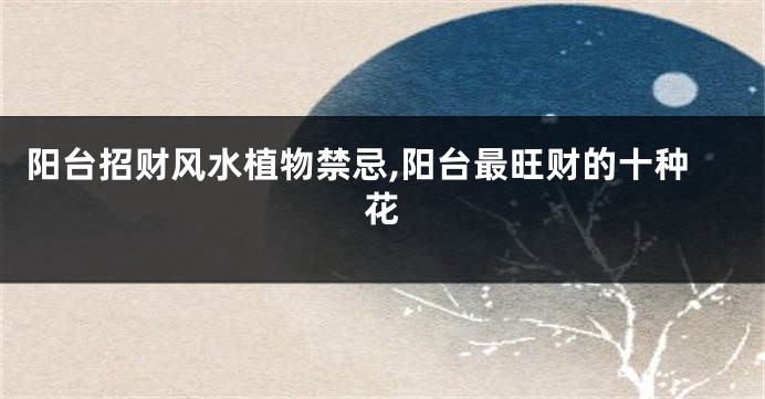阳台招财风水植物禁忌,阳台最旺财的十种花