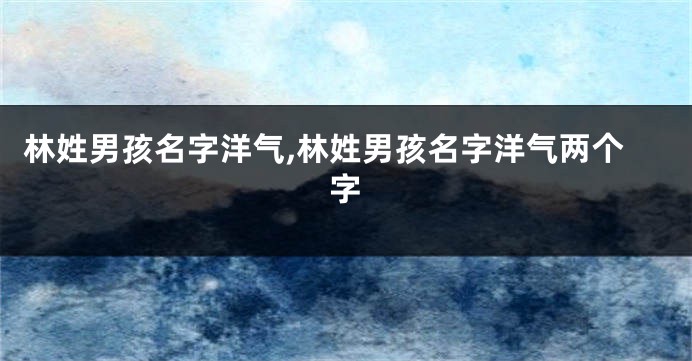 林姓男孩名字洋气,林姓男孩名字洋气两个字