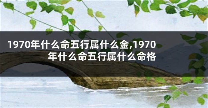 1970年什么命五行属什么金,1970年什么命五行属什么命格