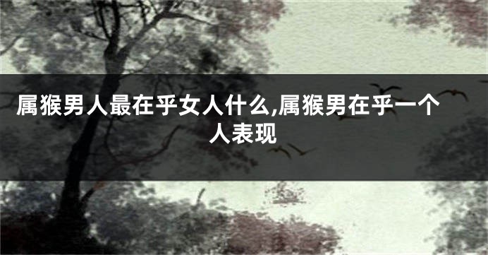 属猴男人最在乎女人什么,属猴男在乎一个人表现